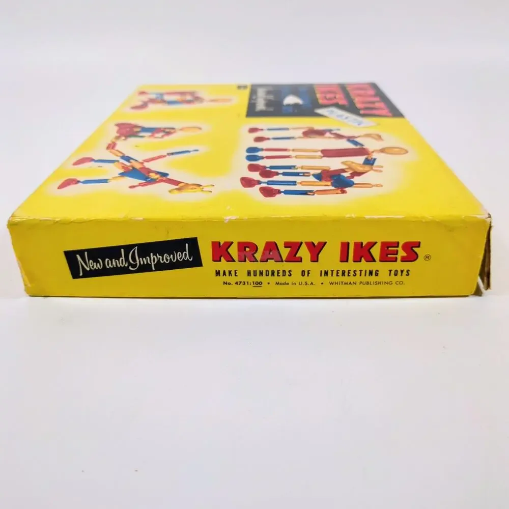 Vintage Krazy Ikes Plastic Building Set Whitman In Box Complete With Guide 1954